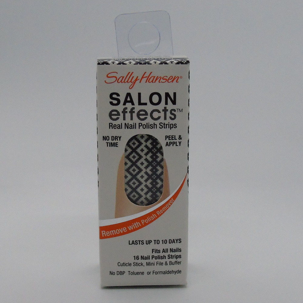 Sally Hansen Salon Effects Black Geometric Nails